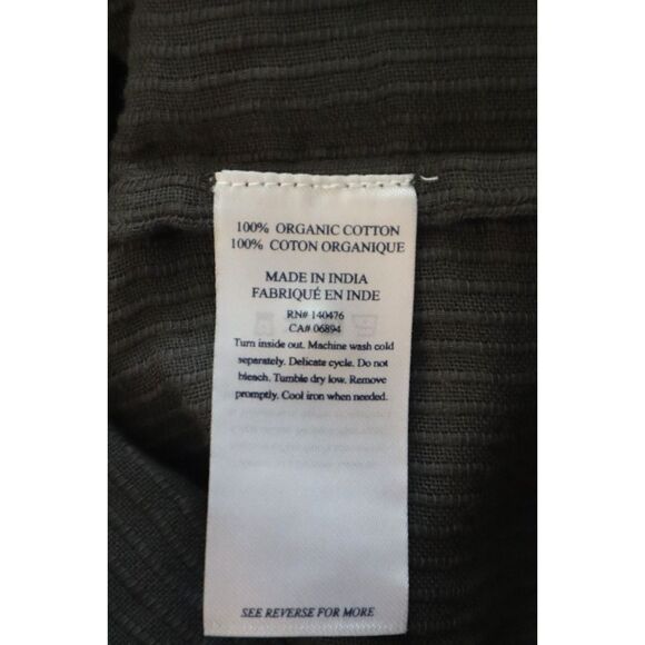 FAHERTY WTC0001 Women's Sz S Faded Black Willa Button Front Peasant Blouse - Picture 6 of 16